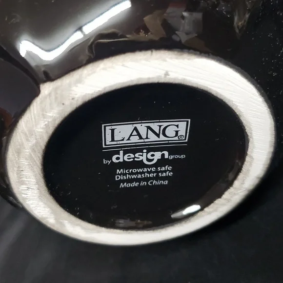 Lang NWT, NIB Set of 2 Halloween Mugs, Black Kitty Vampire and Ghost - Picture 3 of 7